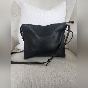 BUGATTI messenger crossbody pebbled leather bag